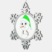 Ornement Flocon De Neige chibi snowman (Vue impression)