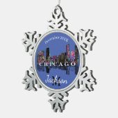 Ornement Flocon De Neige Chicago en graffiti (Vue impression)