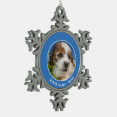 Ornement Flocon De Neige Chien de chiot mou (Shitzu) (Gauche)