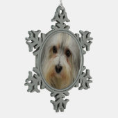 Ornement Flocon De Neige Chien de Havanese (Gauche)