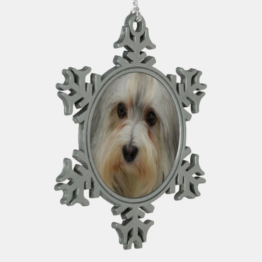 Ornement Flocon De Neige Chien de Havanese (Gauche)