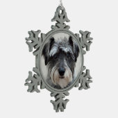 Ornement Flocon De Neige Chien Schnauzer (Gauche)