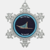 Ornement Flocon De Neige Chien Sur Étoiles (Devant)