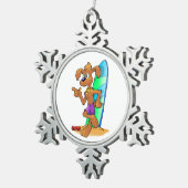 ORNEMENT FLOCON DE NEIGE CHIEN SURFEUR (Vue impression)