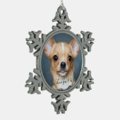Ornement Flocon De Neige Chihuahua Christmas Ornament Pewing Ajouter photo (Gauche)