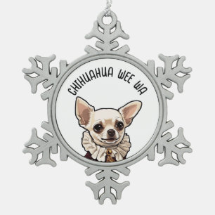 Ornement Flocon De Neige Chihuahua wee wa