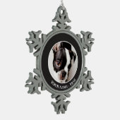 Ornement Flocon De Neige Chiot d'Edison Boston Terrier (Gauche)