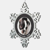 Ornement Flocon De Neige Chiot d'Edison Boston Terrier (Vue impression)
