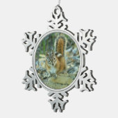 Ornement Flocon De Neige Chipmunk dans le parc national des Glaciers (Vue impression)