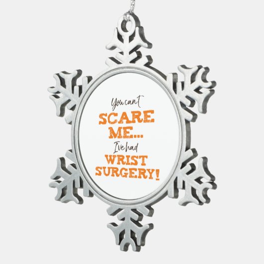 Ornement Flocon De Neige Chirurgie de poignet amusant récupération (Vue impression)