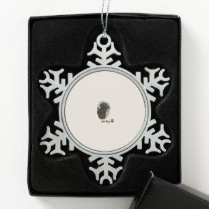 Ornement Flocon De Neige Chocolat mignon Labrador Chien - Bailey Cadeau p