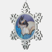 Ornement Flocon De Neige Chocolat Siamese Point  (Vue impression)