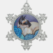 Ornement Flocon De Neige Chocolat Siamese Point  (Devant)