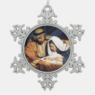 ORNEMENT FLOCON DE NEIGE CHRIST ENFANT