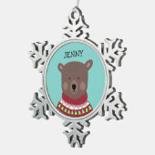 Ornement Flocon De Neige Christmas Bear (Vue impression)