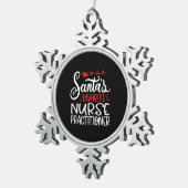Ornement Flocon De Neige Christmas nurse practitioner (Vue impression)