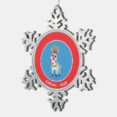 Ornement Flocon De Neige Christmas Shane l'âne (Vue impression)