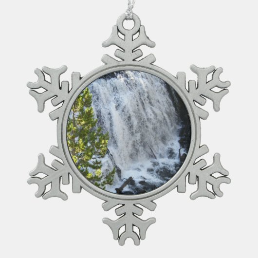 Ornement Flocon De Neige Chute d'eau de Yellowstone (Devant)