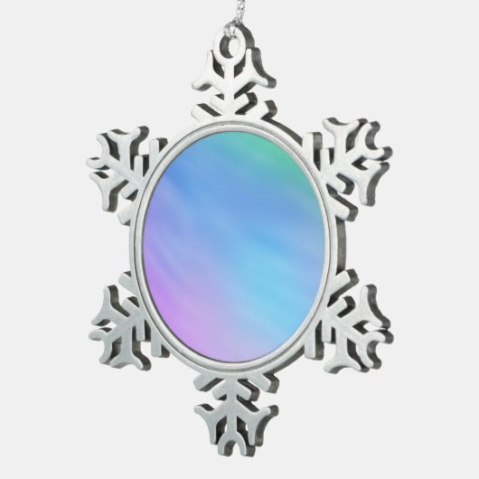 Ornement Flocon De Neige Ciel arc-en-ciel doux (Vue impression)