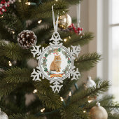 Ornement Flocon De Neige Cinnamon Cat Photo Personalized Snowflake Christma