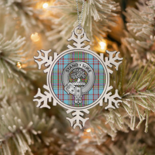 Ornement Flocon De Neige Clan Anderson Crest & Tartan