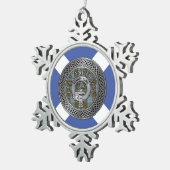 Ornement Flocon De Neige Clan Anderson Crest & Tartan Knot (Vue impression)