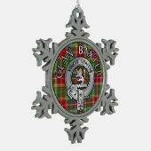 Ornement Flocon De Neige Clan Baxter Crest et Tartan (Gauche)