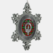Ornement Flocon De Neige Clan Boyd Crest & Tartan Knot (Gauche)