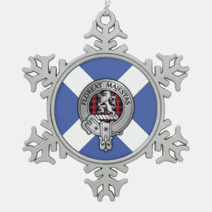 Ornement Flocon De Neige Clan Brown Crest & Tartan