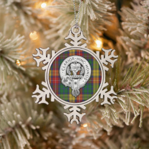 Ornement Flocon De Neige Clan Buchanan Crest & Tartan
