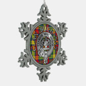 Ornement Flocon De Neige Clan Buchanan Crest & Tartan (Gauche)