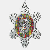 Ornement Flocon De Neige Clan Buchanan Crest & Tartan (Vue impression)