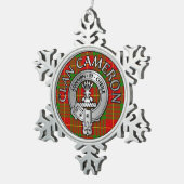 Ornement Flocon De Neige Clan Cameron Crest & Tartan (Vue impression)