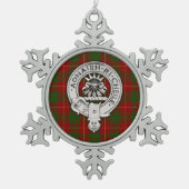 Ornement Flocon De Neige Clan Cameron Crest & Tartan (Devant)