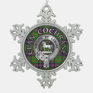 Ornement Flocon De Neige Clan Cochrane Crest & Tartan