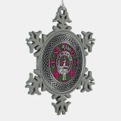 Ornement Flocon De Neige Clan Crawford Crest & Tartan Knot (Gauche)