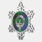 Ornement Flocon De Neige Clan Davidson Crest & Tartan (Vue impression)