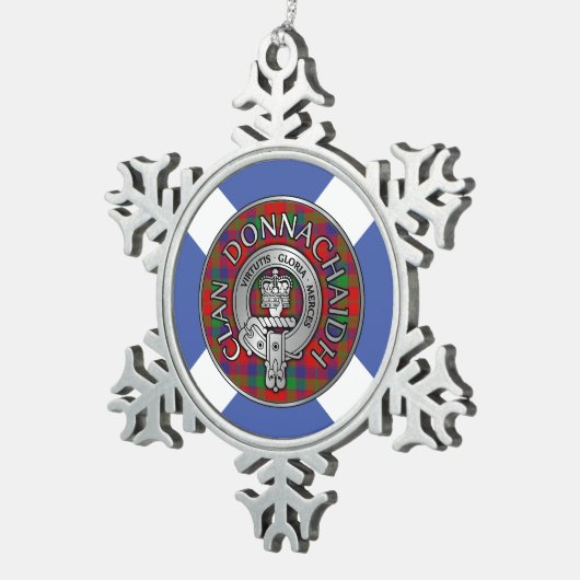 Ornement Flocon De Neige Clan Donnachaidh | Robertson Crest & Tartan (Vue impression)