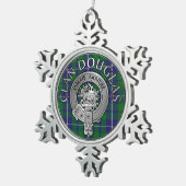 Ornement Flocon De Neige Clan Douglas Crest & Tartan (Vue impression)