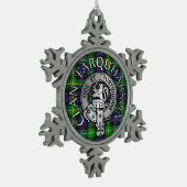 Ornement Flocon De Neige Clan Farquharson Crest & Tartan (Gauche)