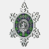 Ornement Flocon De Neige Clan Farquharson Crest & Tartan (Vue impression)
