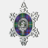 Ornement Flocon De Neige Clan Farquharson Crest & Tartan (Vue impression)