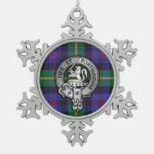 Ornement Flocon De Neige Clan Farquharson Crest & Tartan (Devant)