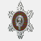 Ornement Flocon De Neige Clan Forrester / Foster Crest & Tartan (Vue impression)