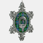 Ornement Flocon De Neige Clan Forsyth Crest & Tartan (Gauche)
