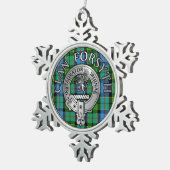 Ornement Flocon De Neige Clan Forsyth Crest & Tartan (Vue impression)