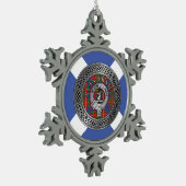 Ornement Flocon De Neige Clan Fraser Crest & Tartan Knot (Gauche)