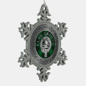 Ornement Flocon De Neige Clan Graham Crest & Tartan Knot (Gauche)