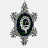 Ornement Flocon De Neige Clan Gunn Crest & Tartan (Gauche)