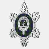 Ornement Flocon De Neige Clan Gunn Crest & Tartan (Vue impression)
